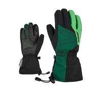 Ziener Guanti da sci Laval per bambini, impermeabili, extra caldi, in lana, verde scuro, 3