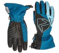 Ziener Guanti da sci Laval per bambini, impermeabili, extra caldi, lana, blu mare, 4