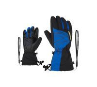 Ziener Guanti da sci Laval per bambini, impermeabili, lunghi, blu cobalto, 7