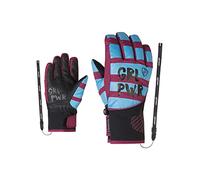 Ziener Guanti da sci LIWA da ragazza, impermeabili, Primaloft, alla moda, blu nile.Raspberry, 3