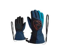 Ziener Guanti da sci per bambini, per sport invernali, impermeabili, extra caldi, in lana, blu navy, 4