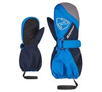 Ziener Guanti da sci unisex per neonati, impermeabili, riflettenti, blu scuro, 104 cm