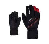 Ziener Gunar - Guanti da sci da uomo, impermeabili, traspiranti, caldi, Gore-Tex, Black.Red 8