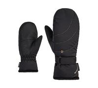 Ziener KAHLIA - Muffolo da sci da donna | Primaloft, fodera in peluche, colore nero/oro, 6,5