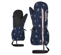 Ziener LANGELO - Muffolo da sci per bambini, impermeabile, traspirante, stampa in cristallo di neve, 98 cm