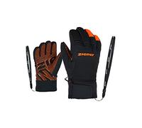Ziener Lanus As, Guanti da Sci/Sport Invernali, Impermeabili, Traspiranti, alla Moda, Primaloft Bambini, Arancione Fluo, 4,5