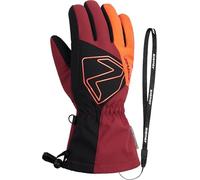 Ziener Laval - Guanti da sci per bambini, impermeabili, extra caldi, lana rossa, 4,5