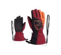Ziener Laval - Guanti da sci per bambini, impermeabili, extra caldi, lana rossa, 6,5