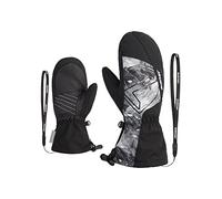 Ziener Lavalino - Muffolo da sci per bambini, impermeabile, extra caldo, lana, stampa montagna, colore nero, 6,5
