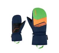 Ziener LAVIVO-Z - Muffolo da sci per bambini, impermeabile, antivento, verde navy, 5,5