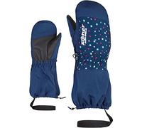 Ziener Levi As, Guanti da Sci/Sport Invernali, Impermeabili, Traspiranti Bambina, Stampa Fiocco di Neve, 92cm