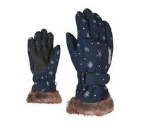 Ziener LIM Girls Glove Junior, Guanti da Sci/Sport Invernali, Caldi e Traspiranti Bambina, Stampa con Cristalli di Neve, 4,5