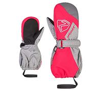 Ziener Muffoli da sci unisex per neonati, impermeabili, lunghi, riflettenti, colore: rosa fluo, 80 cm