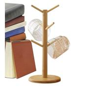 Ziennhu Albero Porta Tazze - 6 Ganci Legno Organizzator - Compatto E, Per Cucina, Bar E Ristoranti, Accessorio Pratico Per Conservare E Esibire Tazzes | Ideale Per Casa, Ufficio E Attivit