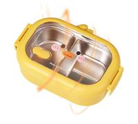 Ziennhu Contenitore Pranzo Acciaio Inossidabile - Piccola Scatola Sigillata | Isolato Portapranzo Compatto | Gialla Design Sicuro E Facile Da Trasportare | Per Pasti Fuori Casa Ufficio Scuola