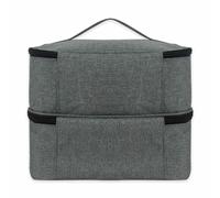 Ziennhu Custodia per smalto per unghie, borsa cosmetica divisa, per unghie, tagliacuticole, organizer con cerniera, organizer per forniture per unghie per gel per unghie, grigio, 400g,