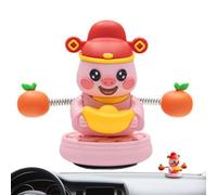 Ziennhu Décorations De Tableau De Bord Voiture - Statue Animale Tremblante Printemps | Figurine Oscillante Ornement Auto Intérieur Camion SUV Tableau Bord Trajet Quotidien Voyage pour Véhicules