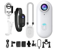 Ziennhu Macchina fotografica di azione del Pollice | Macchina fotografica girevole a 360 ° Portatile | Mini Compatta 4K per Vlogging, Streaming, Sport subacquei, Viaggi, Escursionismo, Sentiero, Sci