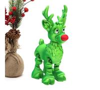 Ziennhu Renne De Noël Articulé - Figurine Réaliste En Impression 3D | Jouet Animal Agité Avec Articulations Mobiles | Décoration Festive Originale | Objet De Collection Bureau Noëls Hiver