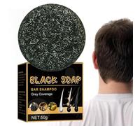 ZIENNHU Shampoo Bar Oscurante Capelli, Copertura Dei Capelli Grigio, Oscuramento, Idratazione E Nutrimento, Shampoo Solido Per Gli Uomini, Sapone Nero