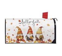Zifmrtrwn Coperture per cassette postali autunnali con gnomo autunnale, magnetiche, impermeabili, per esterni, cortile, giardino, decorazione per cassette postali autunnali di grandi dimensioni, 53 x
