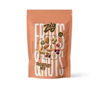 ZIG Fruits & Nuts Breakfast Mix - Nocciole, anacardi, mandorle, uva, bacche di goji, cranberries, semi di girasole, semi di zucca - Frutta secca e disidratata in pack richiudibile salvafreschezza 150g