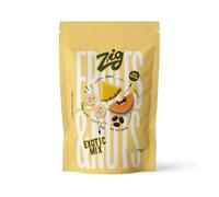 ZIG Fruits & Nuts Exotic Mix - Ananas, papaia, cocco, uva, banana chips - Frutta secca e disidratata in pack richiudibile salvafreschezza 150g