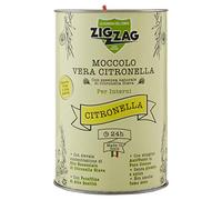 Zig Zag, Candela all'Olio Essenziale di Citronella, Moccolo per Interni, made in Italy, stoppino a base di fibra naturale, durata 24 Ore