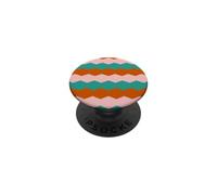 Zig Zag geometrico moderno della metà del secolo - Terracotta rosa foglia di tè PopSockets PopGrip Adesivo