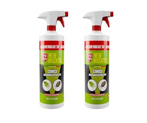 Zig - Zag insetticida spray cimici, azione rapida e residuale, flacone specifico contro le cimici e i loro nidi, formiche e scarafaggi, efficace fino a 3 settimane, 2 flaconi da 500 ml