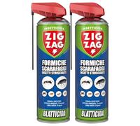 Zig Zag Insetticida Spray Scarafaggi e Blatte - Blatticida per Insetti Striscianti, Azione Immediata e Lunga Durata per Casa - Bipacco 2 x 600 ml
