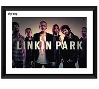 zig zag Linkin Park 3 Rock Band Music Poster con cornice per foto regalo per gli amanti della musica da parete (50,8 x 35,6 cm)