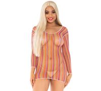 Zig zag rainbow net long sleev - O/S / MULTICOLOR