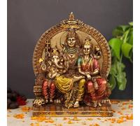 zig zag Shiva & Family Shiv Parivar religioso statua idolo per Pooja Room Mandir, tempio, dimensioni regalo 20,3 cm