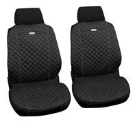 Ziga coppia coprisedili anteriori cotone universali Nero Ok per airbag laterali