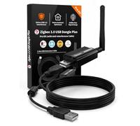 Zigbee 3.0 Dongle Plus-E (ZBDongle-E) Kit con cavo di prolunga schermato da 1,5 m, risolve le interferenze USB 3.0, coordinatore EFR32MG21 + 20dBm per Home Assistant (ZHA), Zigbee2MQTT e hub locale