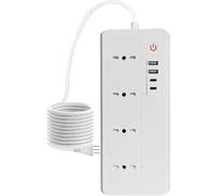 ZigBee 3.0 smart Multipresa Jinvoo Funzione Ciabatta Smart Presa con 4 prese 2 Porte USB Protezione Type-C 20W 16A 3500W works with Home Assistant HUE SmartThings Alexa Google Assistant CE RoHS