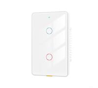Zigbee - Interruttore tattile per Tuya per Zigbee Smart Home, relè singolo da parete, interruttore touch con interruttori e prese alimentati di tipo C (bianco 2 gang)