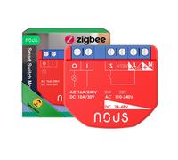 NOUS ZigBee Smart Switch Module, 1 canale, AC 16 A/DC 10 A, contatti a secco, hub ZigBee 3.0, compatibile con Alexa, Google Assistant, Home Assistant, Tuya Smart Life