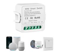 Zigbee Smart Switch, Interruttore Zigbee 16A, Interruttore intelligente, Mini Smart Switch, compatibile con Smart Life,Tuya app, Alexa, Richiede neutrale