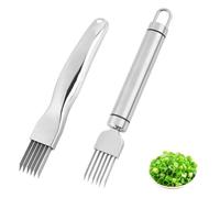 ZIGefofo 2 PCS Coltello per Cipolla Verde Shred Silk The Knife Affettatrice per Cipolle Verdi Coltelli per Tritare lo Scalogno Affettatrice per Cipolla per Tagliare I'insalata di Aglio in Cucin