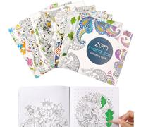 ZIGefofo 8 Pezzi Libro da Colorare per Adulti Fiori Piccolo Album da Colorare Mandala Giardino Animali e Altri Argomenti 18,5 x 18,5 cm Libri Colorare per Adulto Anti Ansia e Relax, 190+ Pagine
