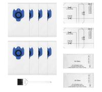 ZIGefofo 8 Sacchetti per Aspirapolvere Adatti + 2 Filtri di Protezione Motore + 2 Filtri di Scarico Compatibili Serie GN, Classic C1, Complete C2 & C3, S4000 S5000 S6000 S8000