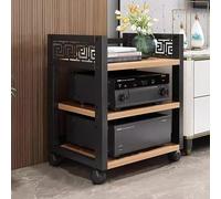 ZIGTUEI Mobile Hifi, Mobile Stereo Hifi, Rack Hifi, Hifi Aperto Multifunzione, Rinforzato Per Rack Audio, Per Soggiorno, Sala Teatro, Centro Intratte(Brown,50x68cm/19.7x26.8in)