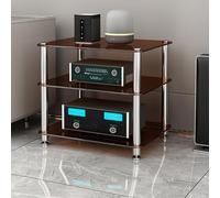 ZIGTUEI Mobile Hifi, Mobile Stereo Hifi, Rack Hifi, Hifi Armadietto Rack Audio Alto Da, Mobile Stereo Hi Fi Rack, For Giradischi/altoparlanti/amplificatori(Brown,60x56cm/23.6x22in)