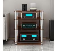 ZIGTUEI Mobile Hifi, Mobile Stereo Hifi, Rack Hifi, Hifi Armadietto Rack Audio Alto Da, Mobile Stereo Hi Fi Rack, For Giradischi/altoparlanti/amplificatori(Brown,60x72cm/23.6x28.3in)