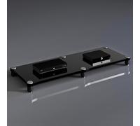 ZIGTUEI Mobile Hifi, Mobile Stereo Hifi, Rack Hifi, Mobile Per Centro Di Intrattenimento Per Soggiorno, Supporto For Lettore CD, Supporto Per Lettore CD DVD Da Pavimento(Black,120x10cm/47.2x3.9in)