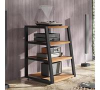 ZIGTUEI Mobile Hifi, Mobile Stereo, Mobile Stereo Hifi, Rinforzato Per Rack Audio, Piccolo Mobiletto Stereo E Supporti Audio-video, Per Soggiorno, Sala Teatro, Centro Intratte(Brown,82cm/32.3in)