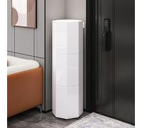 ZIGTUEI Scarpiera Girevole A 360°, Scarpiera Rotante, Torre Portascarpe Girevole, Scarpiera Ingresso, Ideale Per Camera Da Letto, Soggiorno, Ingresso(White,35x127cm/13.8x50in)