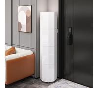 ZIGTUEI Scarpiera Girevole A 360°, Scarpiera Rotante, Torre Portascarpe Girevole, Scarpiera Ingresso, Ideale Per Camera Da Letto, Soggiorno, Ingresso(White,35x169cm/13.8x66.5in)